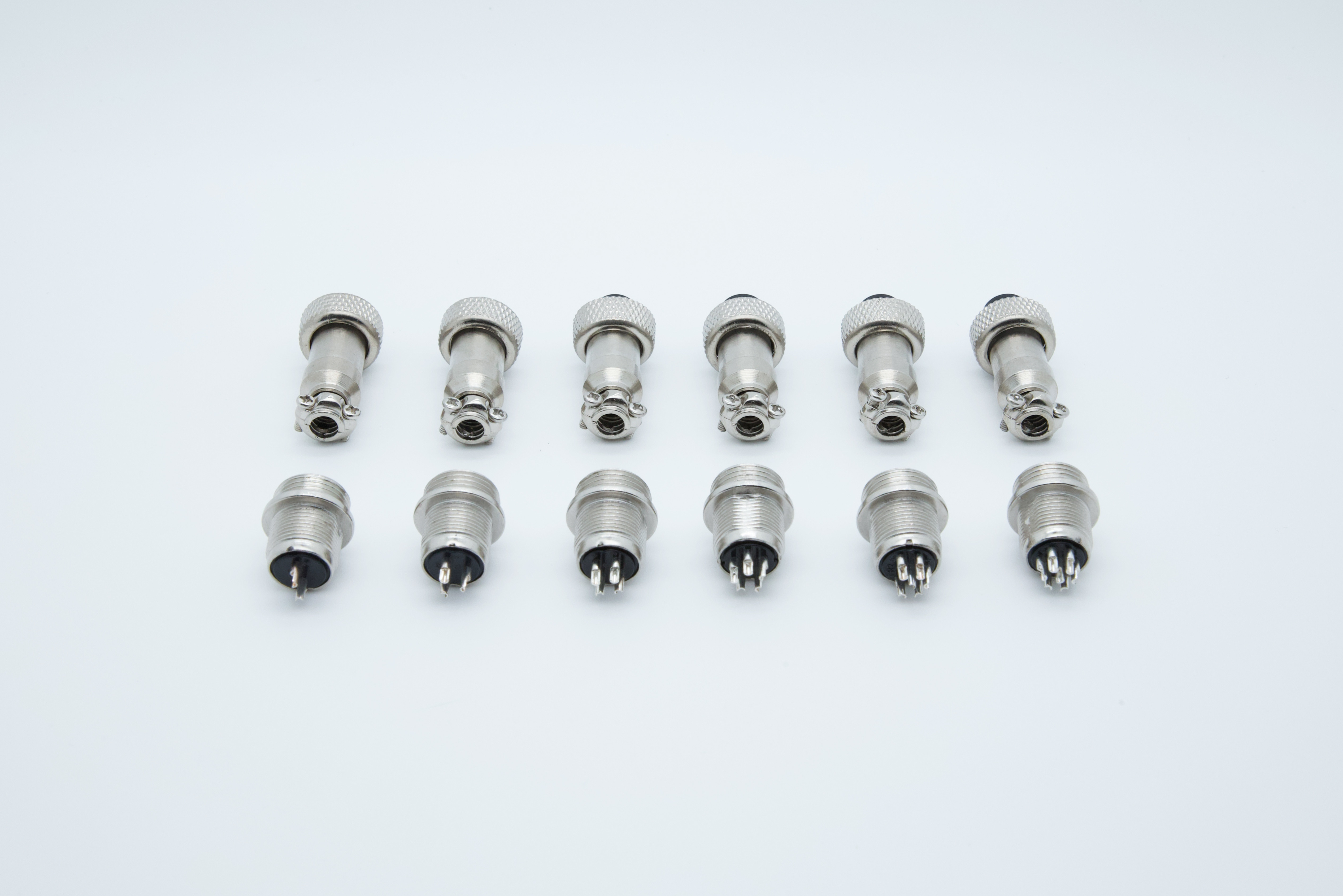 Locked Wire Type Tin Plated Aviation Connector Plug 10 Pin Gx20 Male To Female