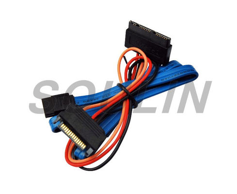 Femmina del cavo di colore rosso 7+15pin 22pin SATA alla femmina di SATA con l'ido 4 Pin Power di Molex